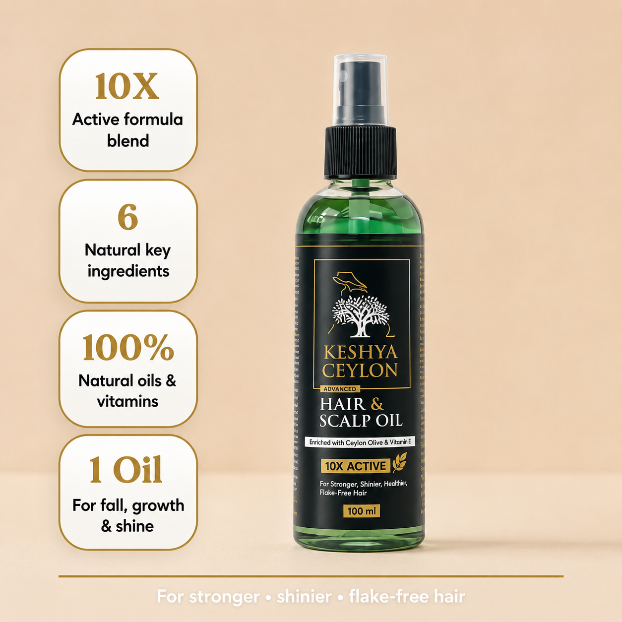 Keshya Ceylon™ Advanced Hair & Scalp Oil – 100ml