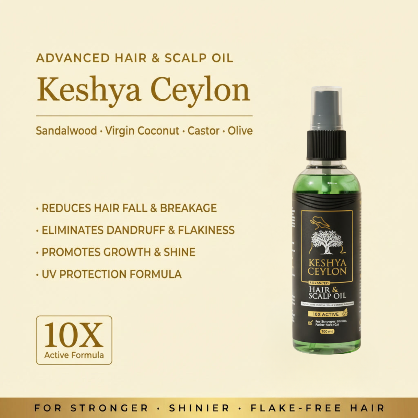 Keshya Ceylon™ Advanced Hair & Scalp Oil – 100ml