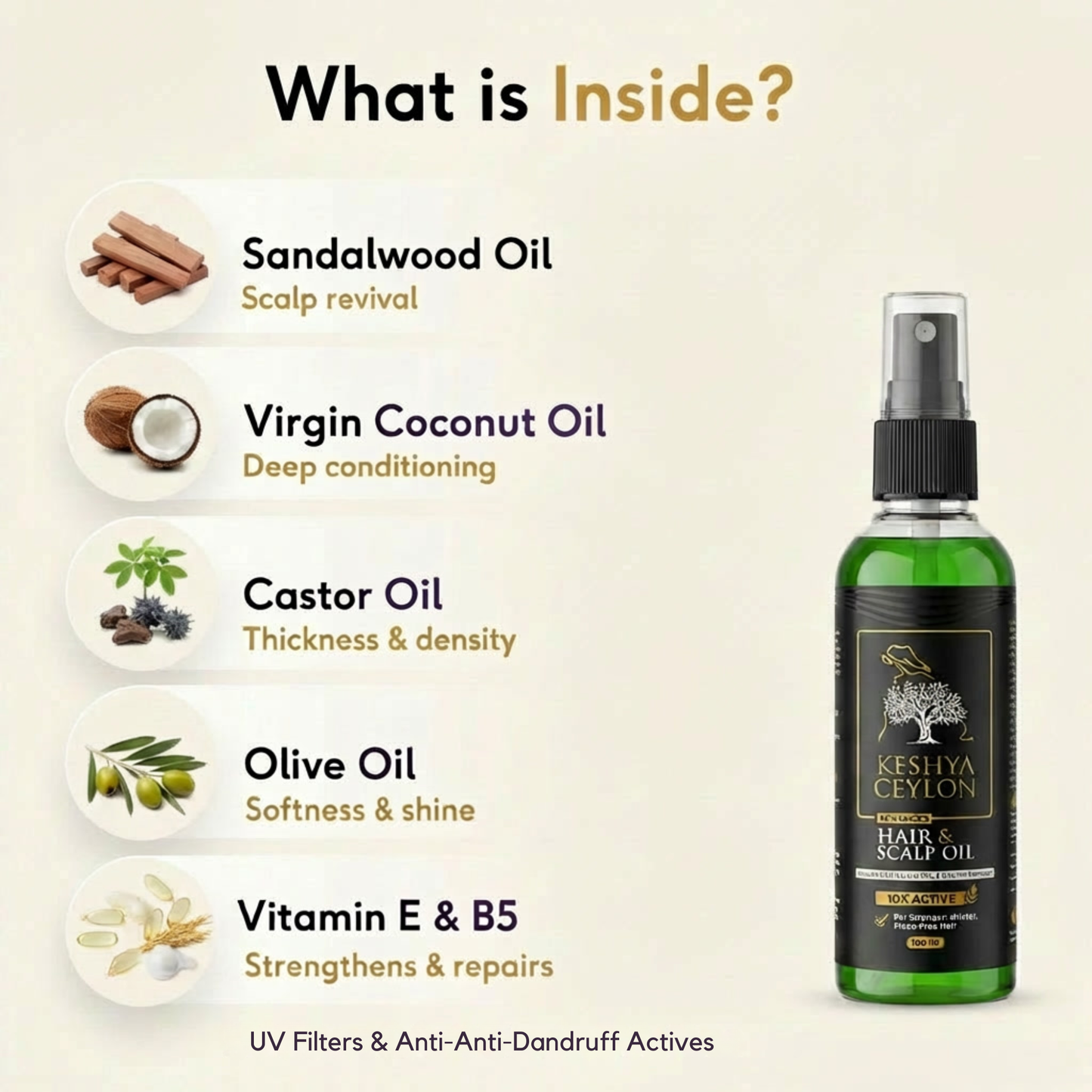 Keshya Ceylon™ Advanced Hair & Scalp Oil – 100ml